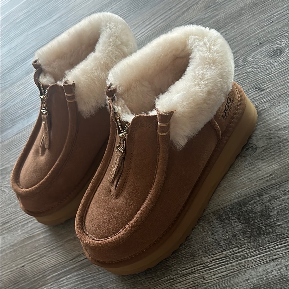 UGG Brown Shearling Ankle Boots